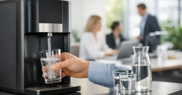 Leitungsgebundenes Trinkwassersystem im Büro