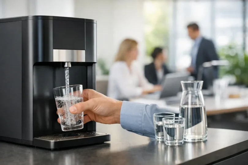Leitungsgebundenes Trinkwassersystem im Büro