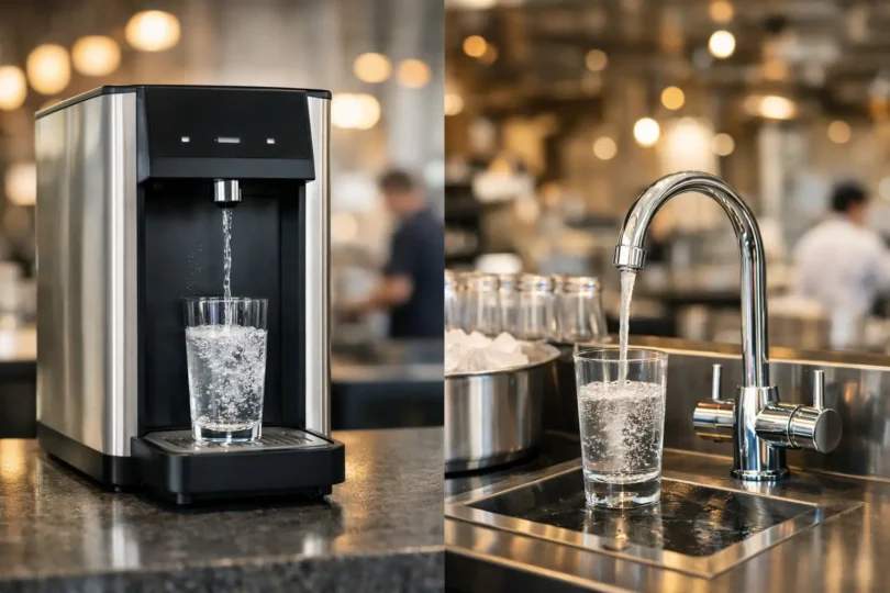 Wasserspender oder Festwasseranschluss Gastronomie?